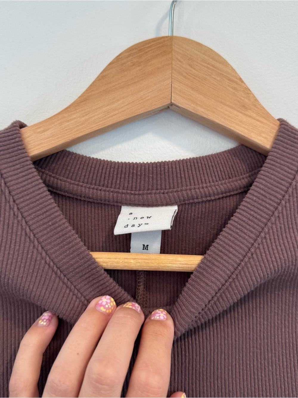 Target Brown Ribbed Top - Picture 3 of 3
